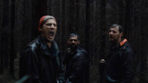 Hunters on a White Field