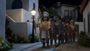 Three Robbers and a Lion